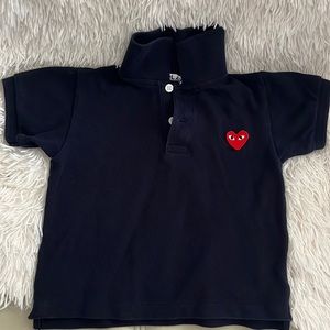 Comme de Garçons dark blue collar shirt